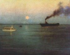 harrison rosy moon off charleston harbor. ��������, Curwood