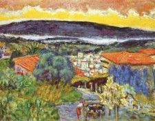 bonnard red roofs at le cannet 1941.  