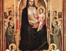 Giotto - Ognissanti Madonna (Madonna in Maesta).   