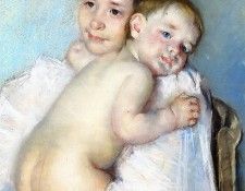 Cassatt Mary Mother Berthe Holding Her Baby.  