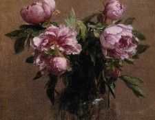 Fantin Latour Henri Vase of Peonies. ������-�����, �����-����-���-������