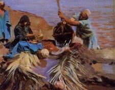 Sargent John Singer Egyptians Raising Water from the Nile. ��������, ���� ������