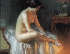 A nude by firelight. Enjolras, Delphin