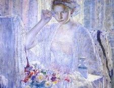 frieseke girl with earrings c1917. Frieseke, ������� ����