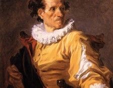 Fragonard Jean Honore Portrait of a man called the warrior. ,  