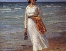 A Lady Walking On A Beach. Schiott, ����� �������� �������