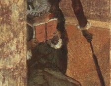 Degas Mary Cassatt and her Sister at the Louvre, 1885, etchi. , --
