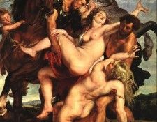 Rubens Rape of the Daughters of Leucippus 1618 Alte Pinakoth. ,  