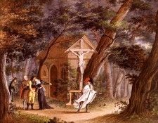 Fohr Carl Philipp Fohr Ritter Seine Geliebte Verlassend. Fofr,  