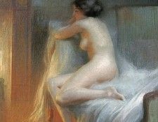 A Nude Reclining By The Fire. Enjolras, Delphin