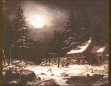 ds-cornelius krieghoff 04 l-white horse inn by moonlight (1851). Krieghoff, 
