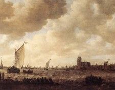 Goyen Jan van View of Dordrecht. ,  