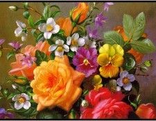 Williams Roses-and-Pansies-detail-sj. �������, �������