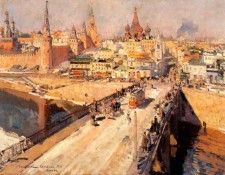 korovin moskvoretsky bridge 1914.   