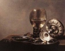 Still life with Wine Glass and Silver Bowl WGA. , 