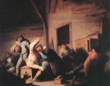 OSTADE Adriaen Jansz van Carousing Peasants In A Tavern. ,  