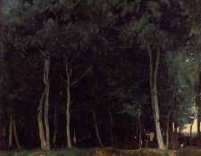 Corot Fontainebleau the Bas Breau Road. , --