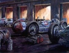 Cmanwcl 010 1937 mercedes pit row. , 