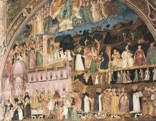 Andrea da Firenze Frescoes on the right wall, 1365-68, Cappe. Firenze,  