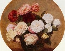 Fantin Latour Henri A Large Bouquet of Roses. ������-�����, �����-����-���-������