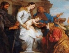 Dyck van Antoon Maria and child and Saints Sun. ,  