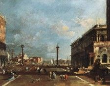 GUARDI Francesco View of Piazzetta San Marco towards the San Giogio Maggiore.  