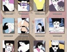 3X Patrick Nagel Index 05. , 