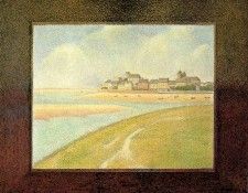 Seurat View of Le Crotoy from Upstream, 1889, The Detroit in. , 