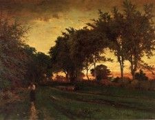 Inness George Evening Landscape. , 