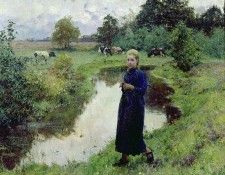    [Young Girl in the Fields]. , 