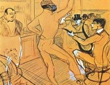 lautrec chocolat dancing in the irish american bar 1896. -,  