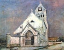 utrillo church at deuil 1912. �������, �����