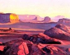 david johns csg008 sunrise over monument valley. , 