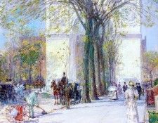 hassam washington arch, spring 1890. ������, ������