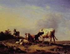 A Gathering in the Asture. Verboeckhoven,  