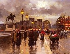 Cortes Edouard Leon Le Pont Neuf, Paris. ,  