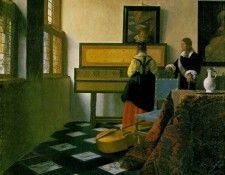 Vermeer The music lesson, ca 1662-1665, 74.6x64.1 cm, Royal . Vermeer, Johannes