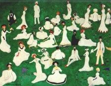 malevich relaxing (high society in top hats) 1908. �������, �������