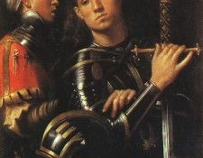 GIORGIONE WARRIOR WITH SHIELD BEARER,UFFIZI. ���������