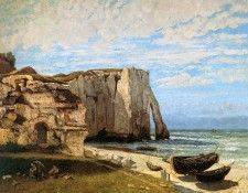Courbet Gustave The rock of Etretat Sun. , 