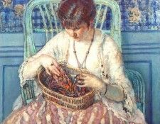 frieseke unraveling silk c1915. Frieseke,  