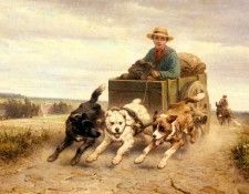 Ronner Knip Henriette The Dog Cart. Ronner-Knip, ���������