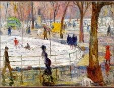 Glackens-Winter-WashingtonSquarePark-sj. Glackens, 