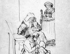 Rijn van Rembrandt Three women and a child Sun. ,  