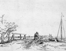 Rijn van Rembrandt Bridge Sun. ,  