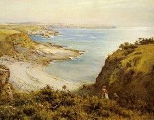 Swanwick Harold Picking Flowers Above The Beach. , 
