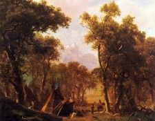 Bierstadt Albert Indian Encampment Shoshone Village. , 