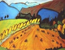 munter fall landscape study yellow trees 1909. �������� ������