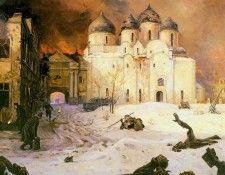 Kukryniksy The flight of fascists from Novgorod Sun. 
