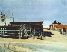 hopper adobes and shed new mexico 1925.  
